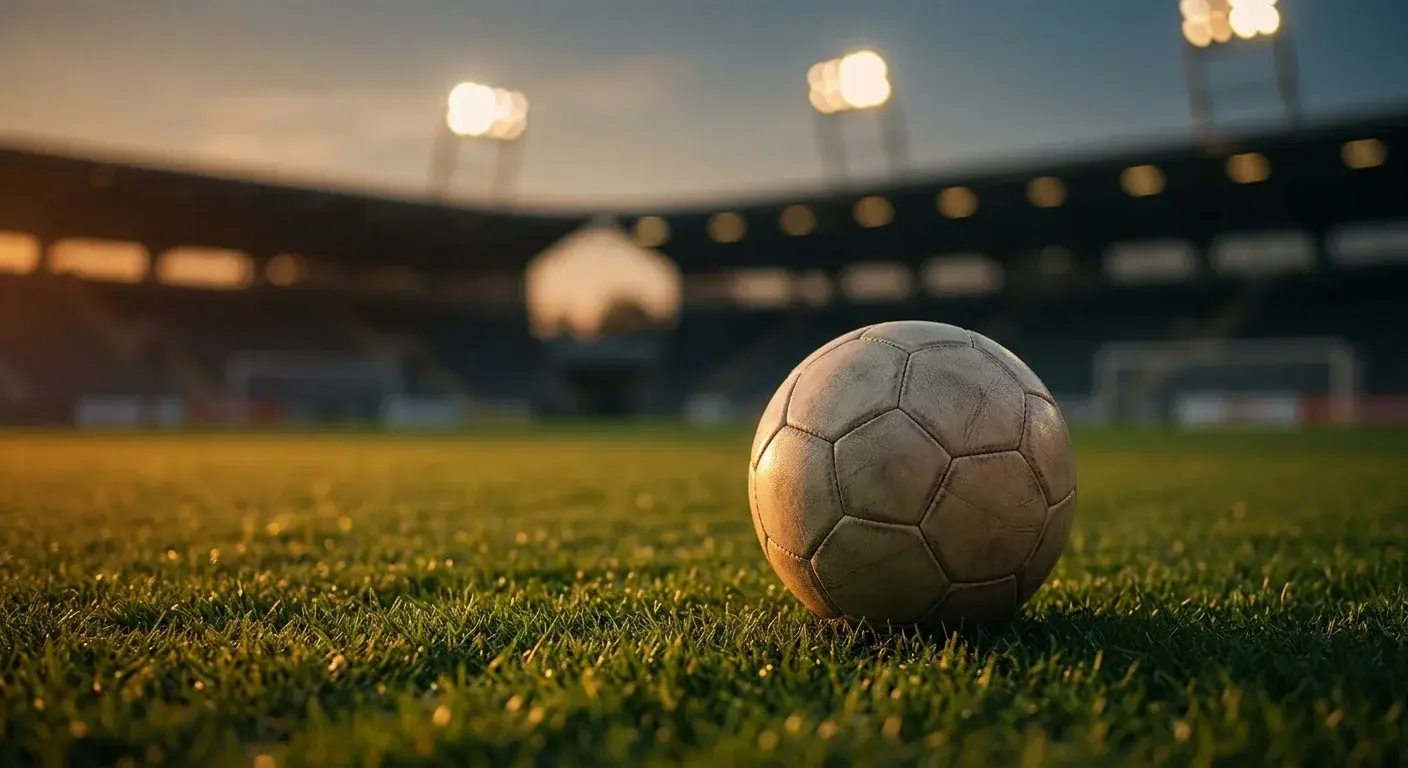 Lopta na travnjaku stadiona uoči večernje utakmice Svjetskog prvenstva.